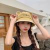 Fisherman'S Hat With Cat Ears Sun Hat, Street Style Hat For Women
