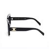 Celine Kwadratowe Okulary Przeciwsłoneczne z Logo Damskie Okulary Przeciwsłoneczne Czarne CL40304U-01A