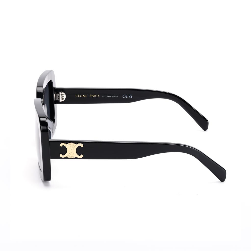 Celine Kwadratowe Okulary Przeciwsłoneczne z Logo Damskie Okulary Przeciwsłoneczne Czarne CL40304U-01A