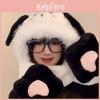 Cute Winter Puppy Ear Hat Scarf And Gloves Set For Women Cozy And Stylish Outfit