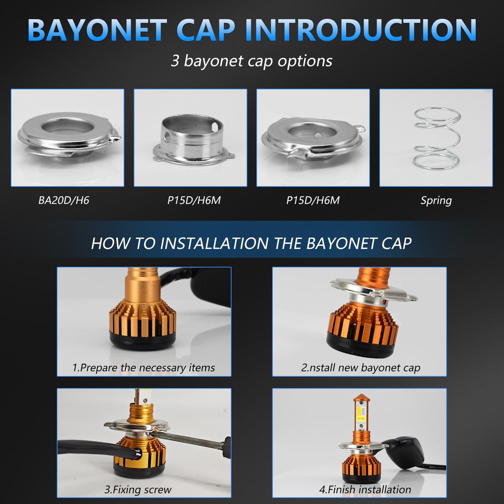 C01 Yellow White Blue Multi-Color LED Spotlight IP67 Waterproof Aluminum Alloy Motorcycle Headlight