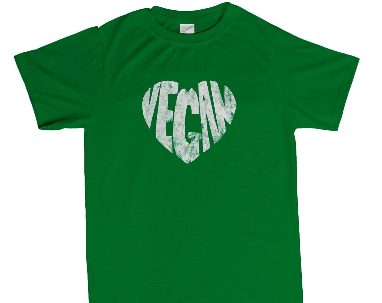 Vegan Heart T shirt, Vegan Gift Ideas, Vegan Tee 3XL