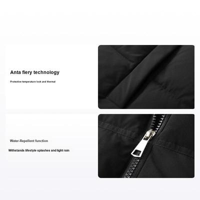 Sports Lifestyle Series Solid Color Comfortable Breathable Long Down Jacket Unisex Outerwear Black 972448902-3
