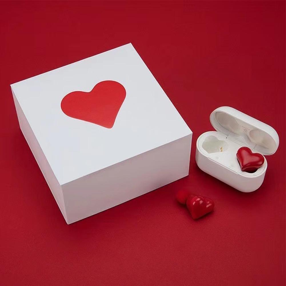 New Wireless Earphones Hi-Fi Stereo Headphones Heart-shaped Heartbuds Bluetooth-compatible In Ear Noice Cancelling Women Fashion