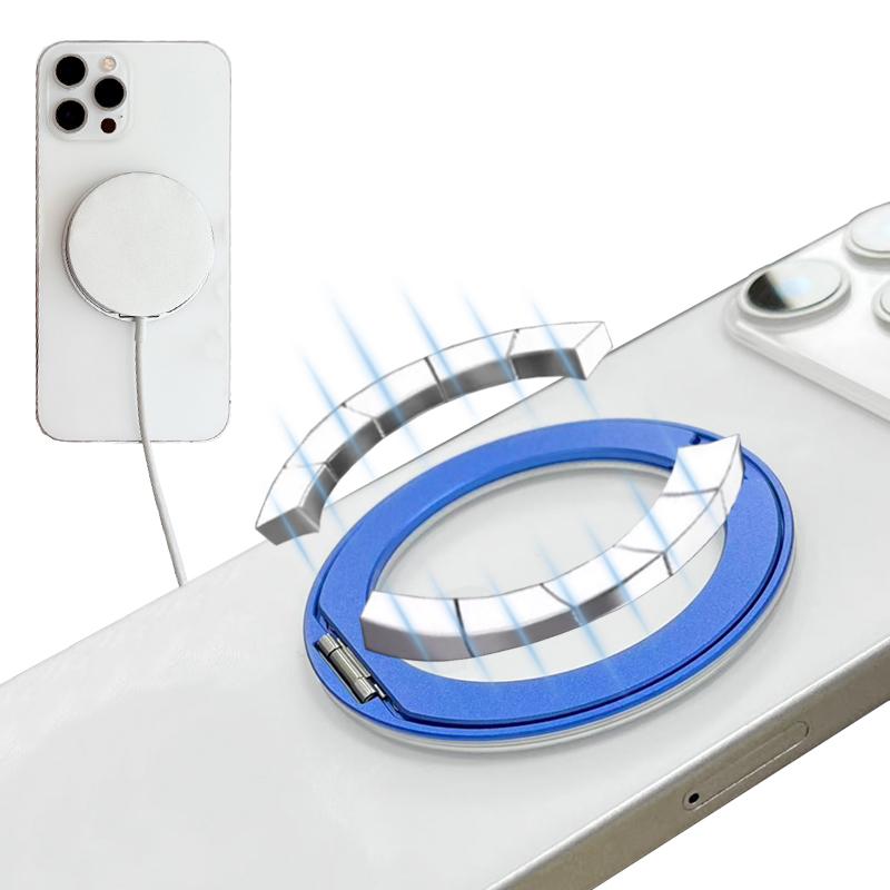 Magnetický držák kroužku pro Magsafe iPhone 17 Pro Max 17E 16E 16 Plus 15 14 13 12 11 Xs Mag Safe 360° otočný držák Příslušenství k pouzdru na telefon