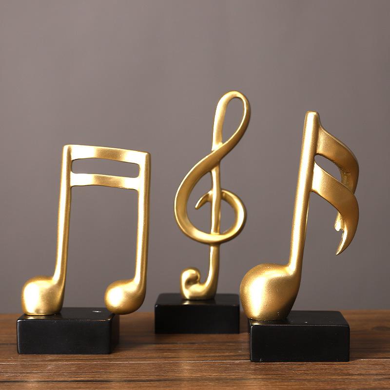 Golden Light Luxury Resin Handicrafts Collection: Ornaments for Office, Living Room, Wine & TV Cabinets