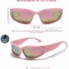 LASPOR Wrap Around Sport Sunglasses for Women Men Sport Shades Glasses Y2K Sunglasses