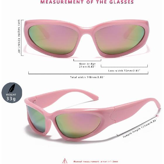 LASPOR Wrap Around Sport Sunglasses for Women Men Sport Shades Glasses Y2K Sunglasses