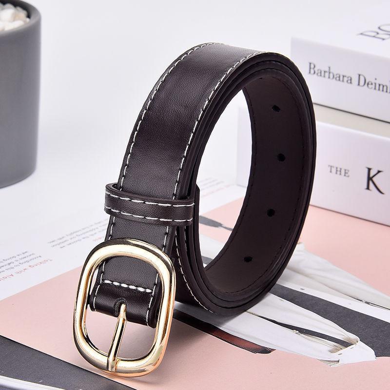 Womens Korean Classic Denim Jeans With Fashionforward Black Belt For Casual Outfits Chic