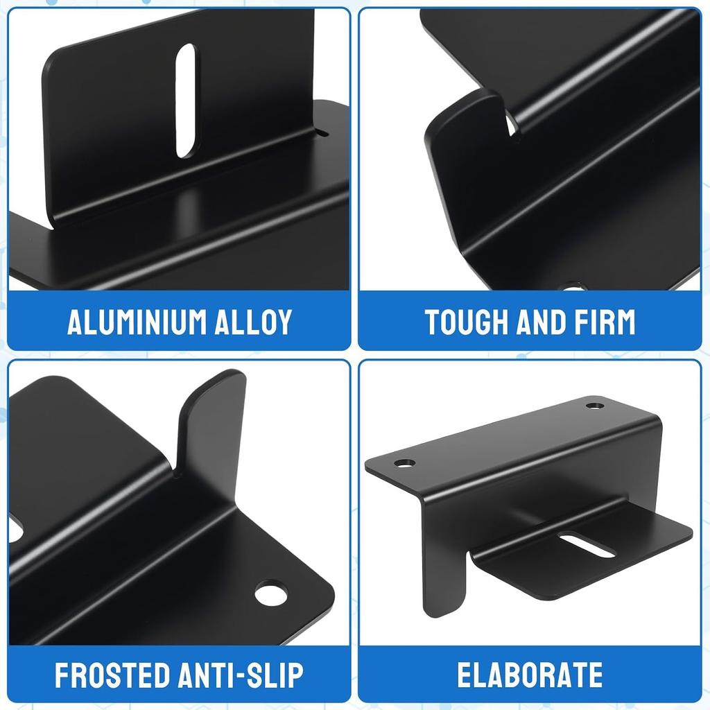 8 Pcs Solar Panel Mounting Bracket Holder Aluminum Alloy Solar Panel Z Brackets with Wrench Screws for Motorhome Boat Roof Wall and Off-Gird Roof