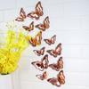 12Pcs/set Three Layers 3D Butterfly Wall Sticker for Home Party Wedding Decoration Modern Wall Art Living Room Decoration