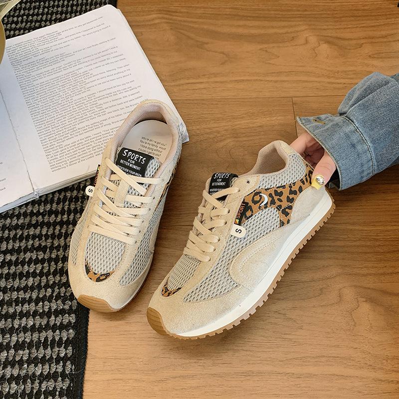 

Korean version 2025 new retro jogging German training shoes female panda black mesh breathable casual ins trendy sports shoes 40