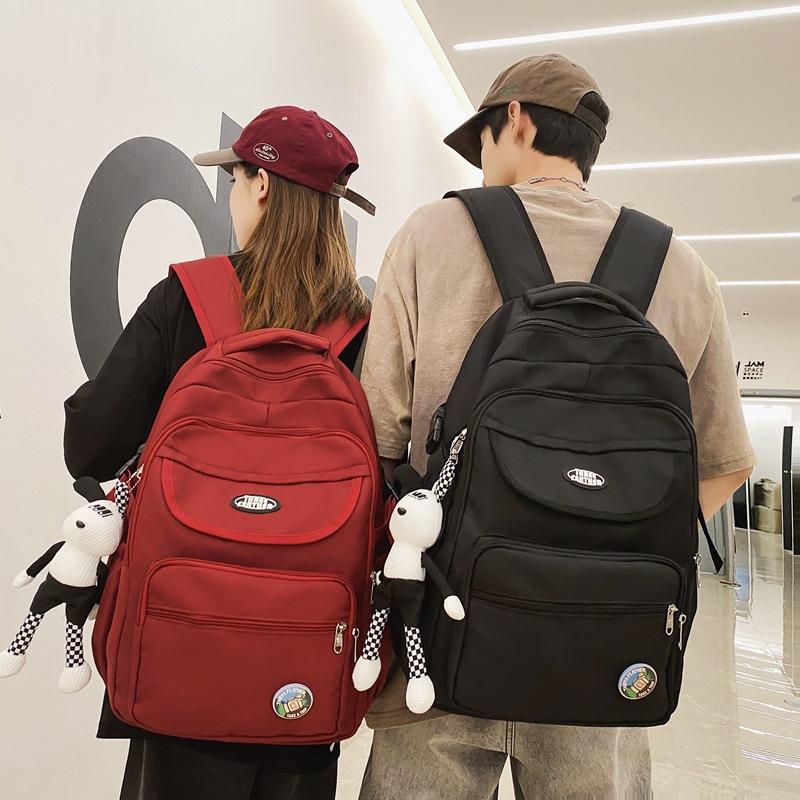 Tooling multi-pocket locomotive student schoolbag Korean version of trendy cool large-capacity junior high school student backpack