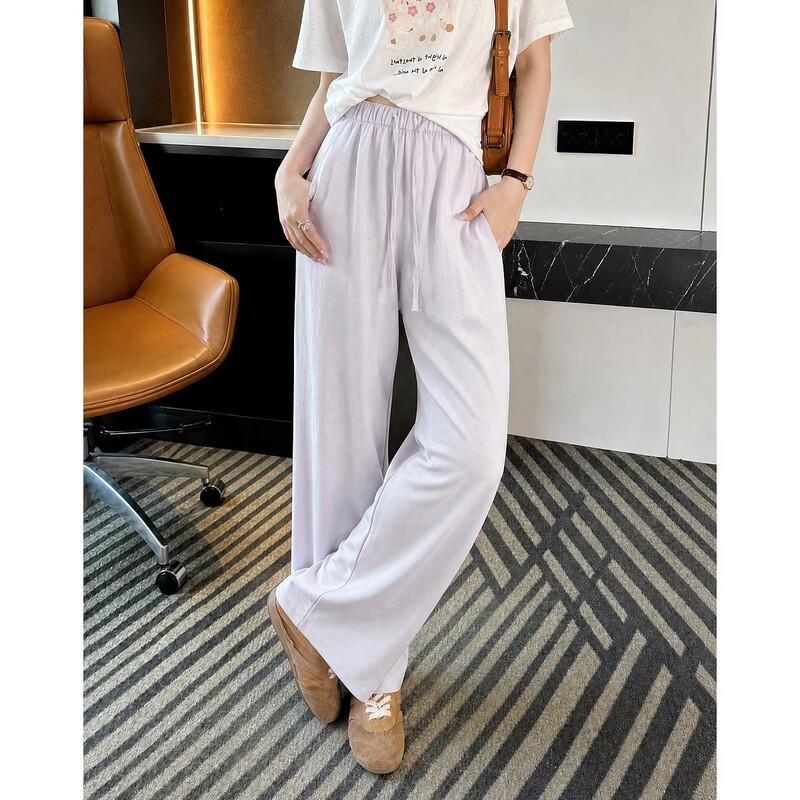 Dmana Women s Lightweight Air Drawstring Casual Pants S