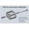 FIFTY-FIFTY MTB Bike Pedals, Non-Slip MTB Nylon Composite Pedal, 9/16" Lightweight and Wide Flat Platform Pedals