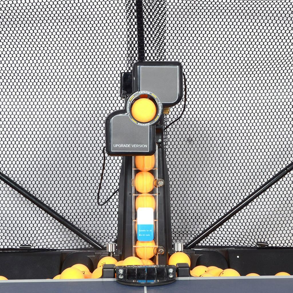 50W Automatic Robot Table Tennis Ping-pong Ball Machine Practice Recycle 0-9 Head Swinging Speed New Black  80*34*34cm