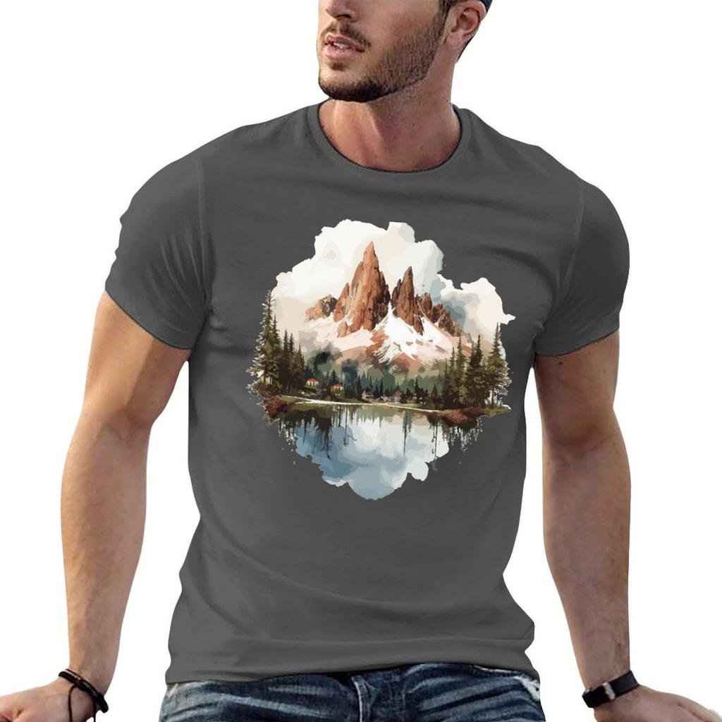 Dolomieten Bergen T-shirt Cool Dry Perforunisexce T-shirt