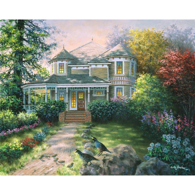 5D DIY Diamond Painting Landscape Full Round Diamond Embroidery Mosaic House Spring Decorations