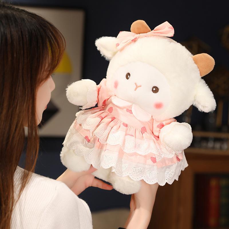 Cute Lamb Doll Plush Toy Children's Soothing Doll Girl Series Activity Gifts Children's Gifts for Girlfriends