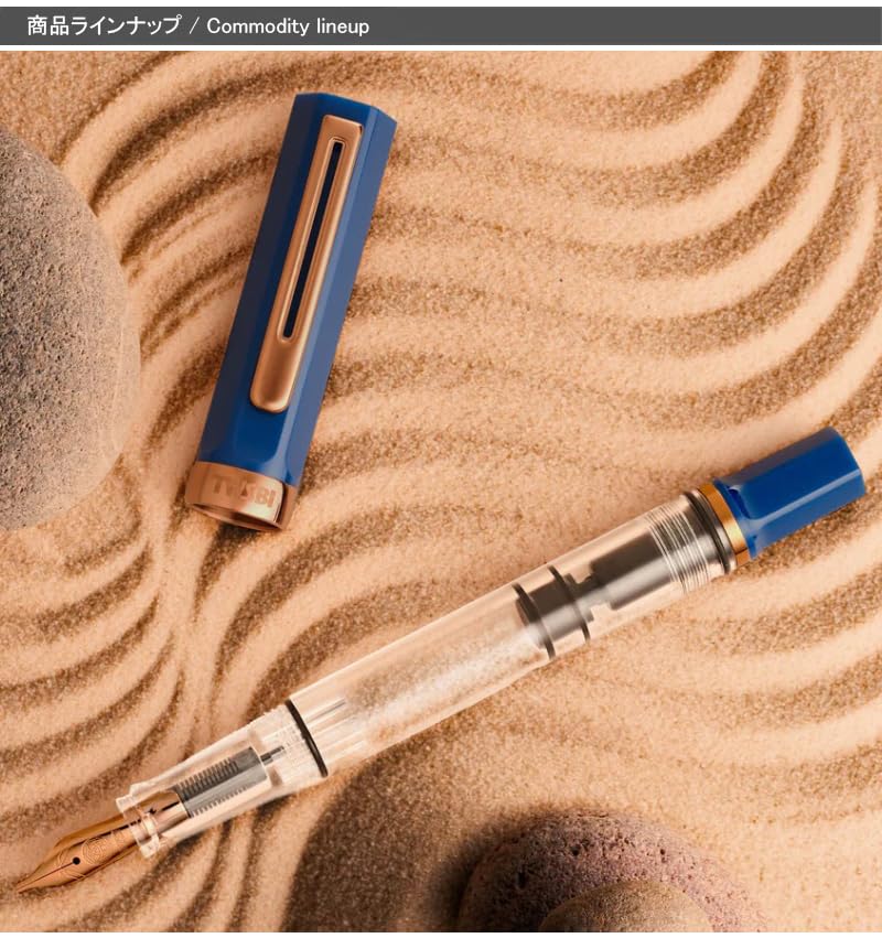 Stilou Twisbee Eco Albastru Indigo cu GT Auriu Roz Tip Inhalare Peniță Fină F TW020007