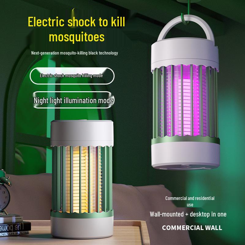 USB Mosquito Killer Lamp: Indoor/Outdoor Electric Shock with Purple Light Photocatalyst Mosquito Repellent and Night Light.