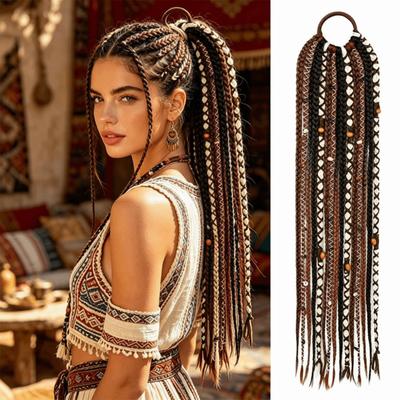24Inch Handmade Dirty Braids Hair Rope Boxing Hook Needle Hairband  Party