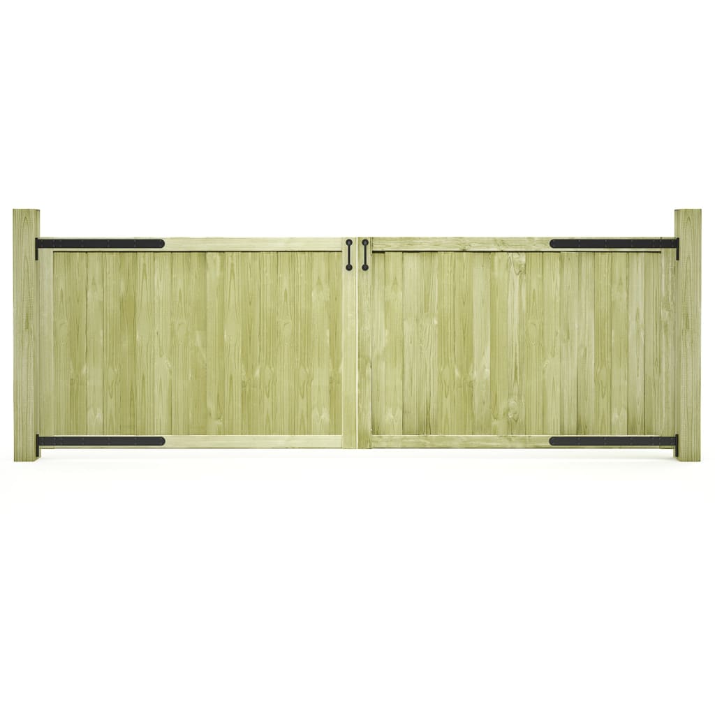 Gartentore 2 Stück 300 x 100 cm Druckimprägniertes Kiefernholz