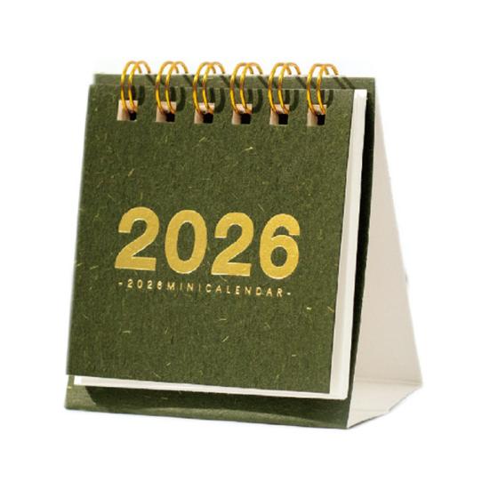 Mini Desk Calendar 2026 Standing Flip Small Desktop Calendar Jan.2026 to Dec 2026 12 Monthly Calendar with Twin-Wire Binding for Home Office School