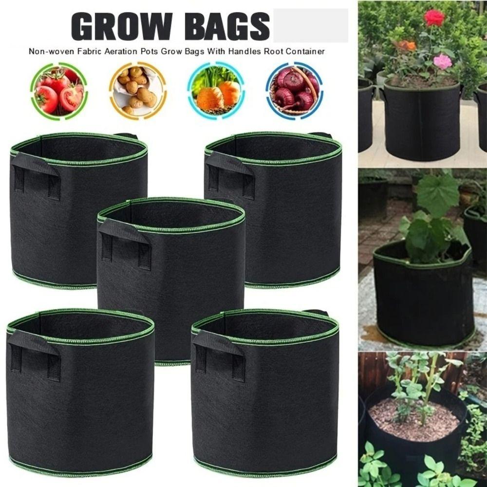 1/3/5/7/10 Gallon with Handles Grow Bag Felt Planting Container  Vegetable Tomato Potato Flower