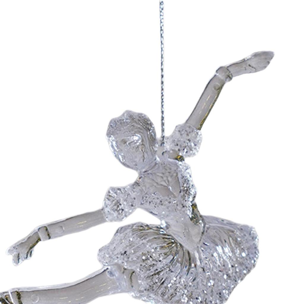 Ballerina Christmas Tree Decorations Xmas Decor Shatterproof Photo Prop Christmas Pendant for Baby Shower Celebration Holiday