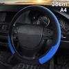 Car Steering Wheel Protective Cover Universal Breathable Elastic Band Anti Slip Pu Leather Steering Covers Suitable 38Cm U-60