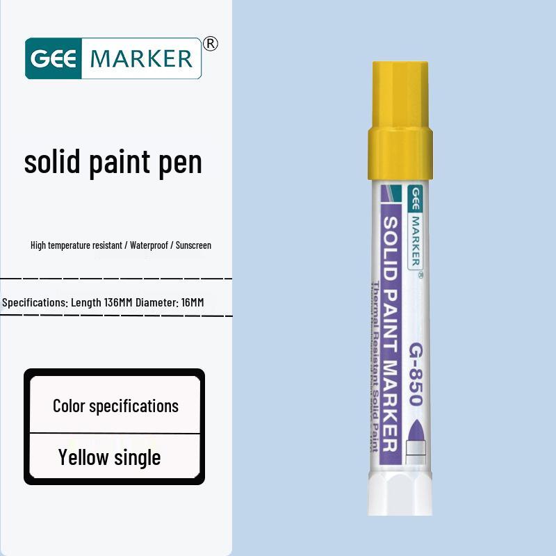 GEE G-850 Industrial Paint Pen: High Temp, Waterproof, Oilproof, Underwater Writeable for Shipyard Steel Marking