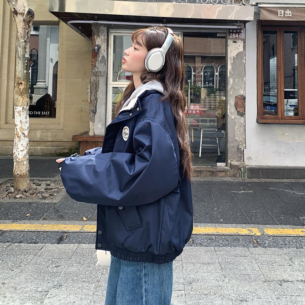 Winter Women's American Style Thickened Fleece Coat Jacket Casual Coat