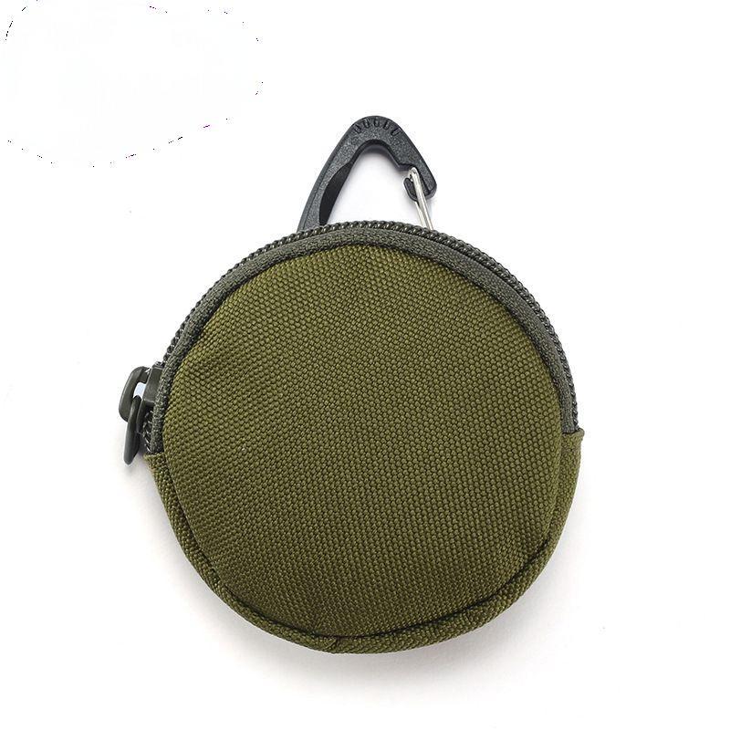 Sports And Outdoor Tactical Earphone Case Hanging Bag Key Case Round Mini Coin Purse Simple And Fashionable Storage