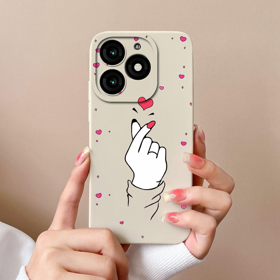 For Tecno Itel A70 Phone Case Cool Girl Cartoons Pattern Liquid Silicone Shell For ItelA70 A 70 High-quality New Design Fundas