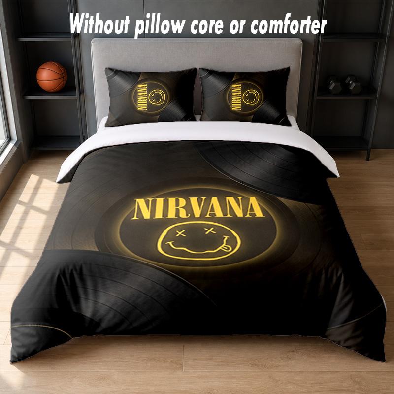 Set Biancheria da Letto Nirvana Design 1 Copripiumino + 2 Federe Morbido Traspirante Biancheria da Letto per la Casa