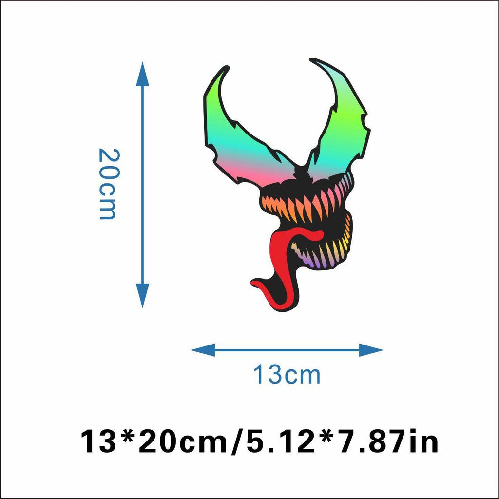 Casco per Moto e Adesivo per Auto Demon Venom Anime