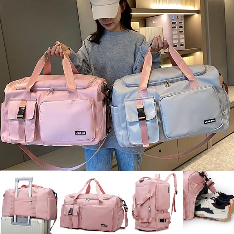 Women Travel Duffle Bag Travel Backpack Mulit-functional Outdoor Sports Gym Fitness Weekender Handbag Overnight Carry On Men Bag