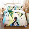 Cool Bell Cranel Hestia Goddess Blue Ribbon Dungeon Monster Orario Town Duvet Cover + 2 Pillowcases Isekai Fantasy Bed Linen