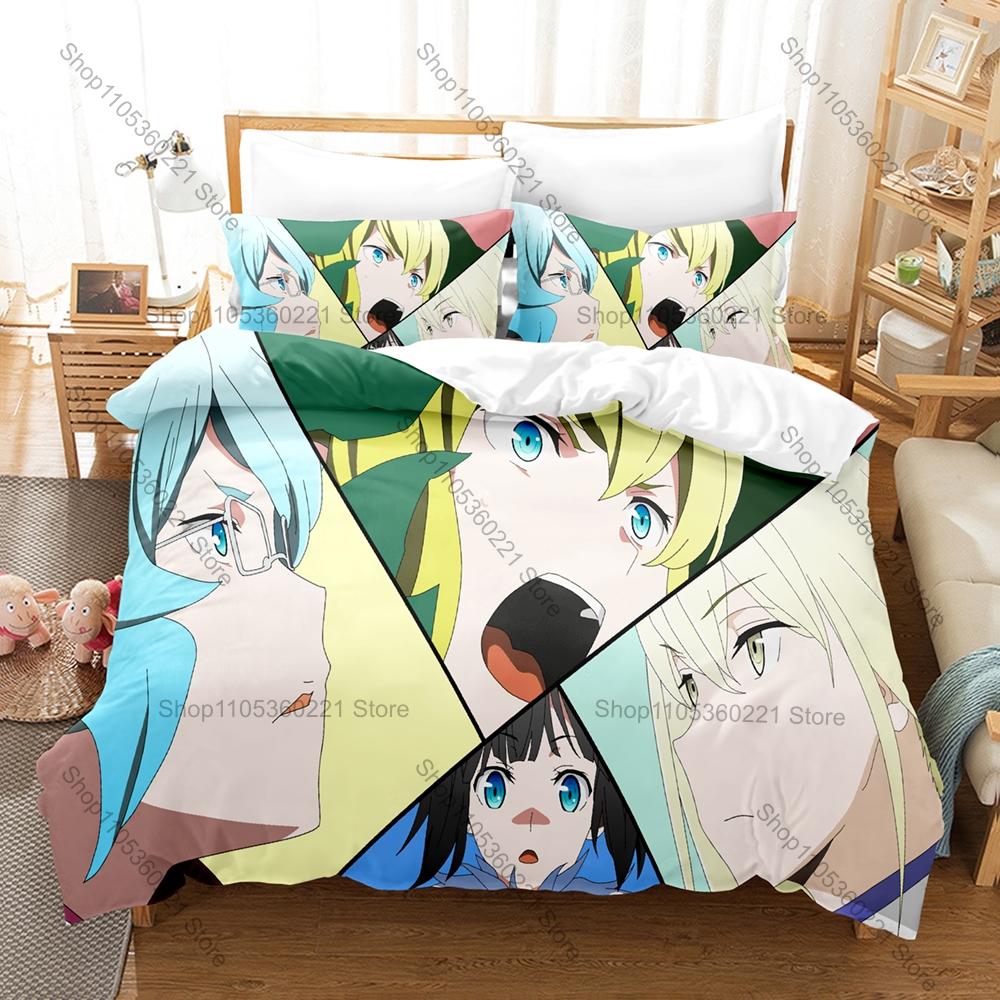 Cool Bell Cranel Hestia Goddess Blue Ribbon Dungeon Monster Orario Town Duvet Cover + 2 Pillowcases Isekai Fantasy Bed Linen