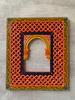Hand-Painted Wooden Jharokha Frame: Indian Wall Hanging Decor