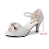 Damen Peep-Toe High Heels Knöchelriemen Schnalle Sandalen Strass Schleife Party Schuhe Elegante Kleiderschuhe Bequeme Mode Sandalen