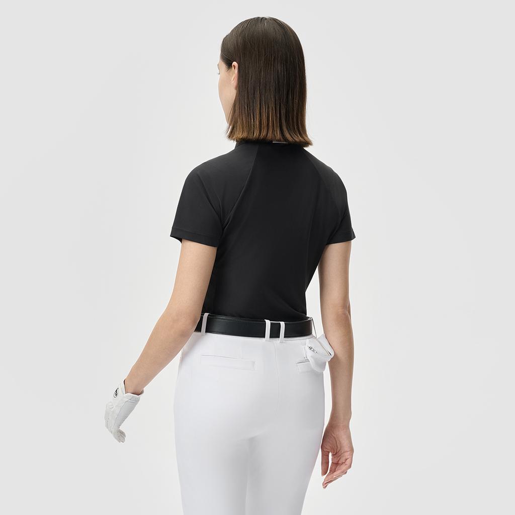 New FILA Golf Series Polo Shirt Women's Pitch Black A11W525108FBK