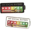 Broche Insigne Énergie Changements d'Humeur: Broche Métallique Batterie Sociale pour Hommes & Femmes