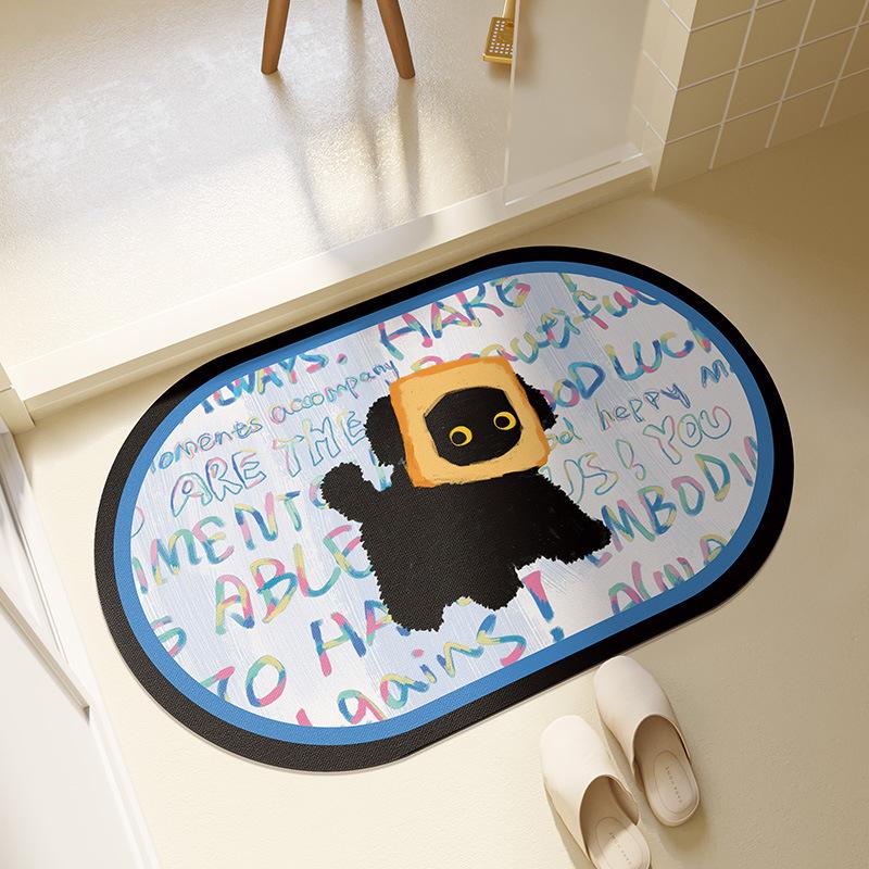 

Диатомовая грязь Водопоглощающая подкладка Быстросохнущий коврик для пола в ванной Туалет Туалет Дверь в туалет Противоскользящий коврик для ног Коврик для ванной 40*60cm