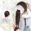 40cm Double Twist Braid Synthetic Wig Sweet Bubble Large Intestine Hairband Girls' Daily Simulation Ponytail