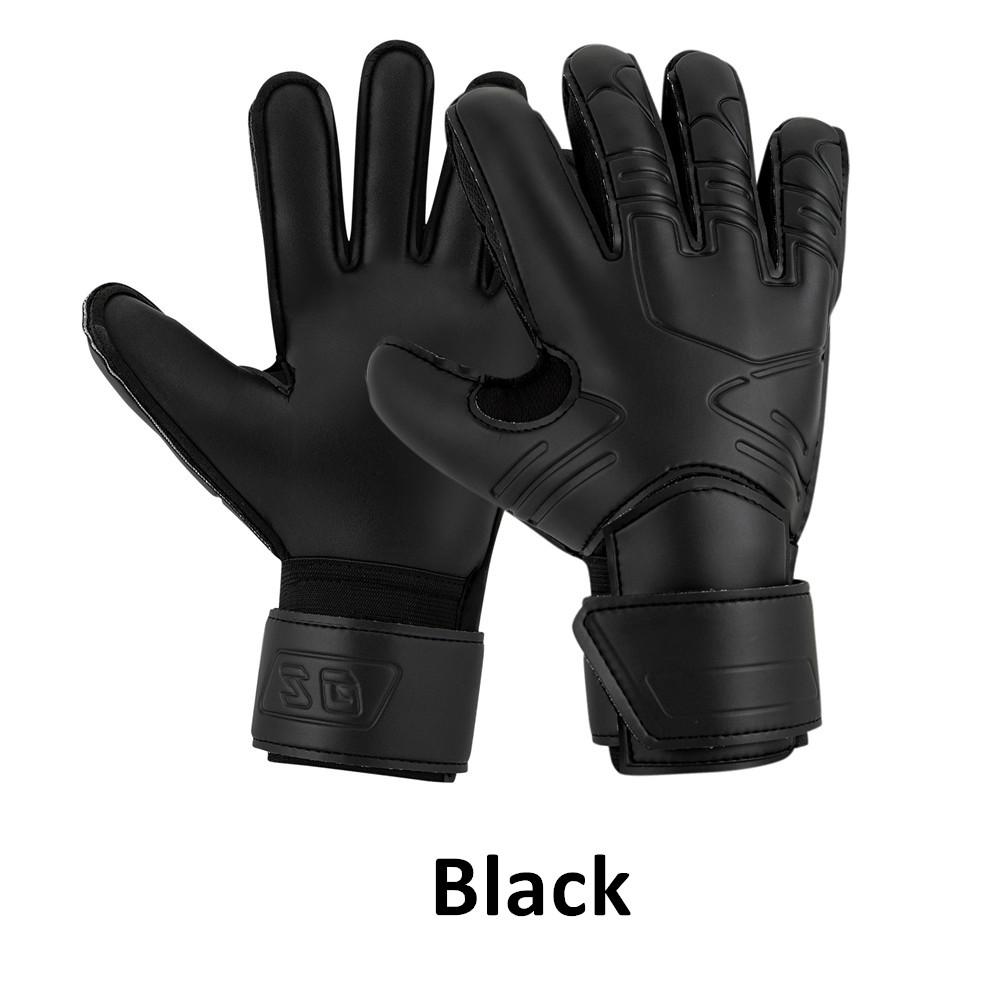 Professionelle Torwarthandschuhe Schwarz Blau Fußballhandschuhe Zubehör Training Latex Größe 7-10