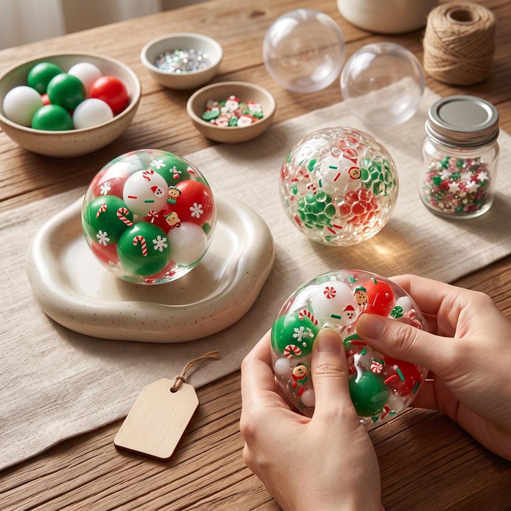 Christmas Ball Stress Cute Sensory Toy for Kids and Adults