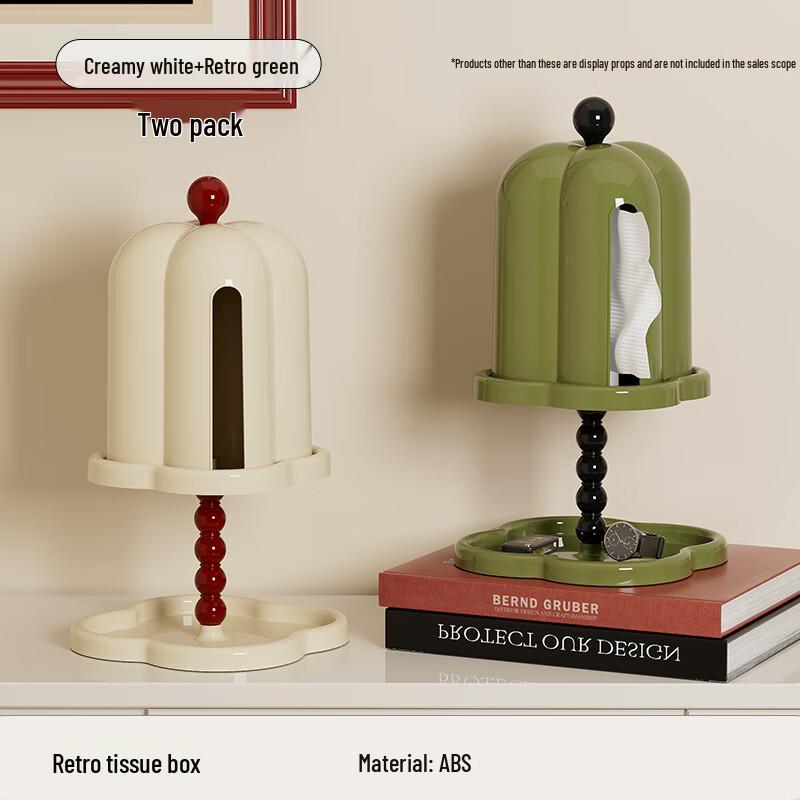 

Premium Retro Tissue Box with Double Layer Storage Standard