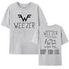 Weezer The Gathering Tour 2026 T-shirt Katoen Zacht Dames/Heren T-shirts Zomer Korte Mouw Ronde Hals T-shirts Grafische Print Shirt